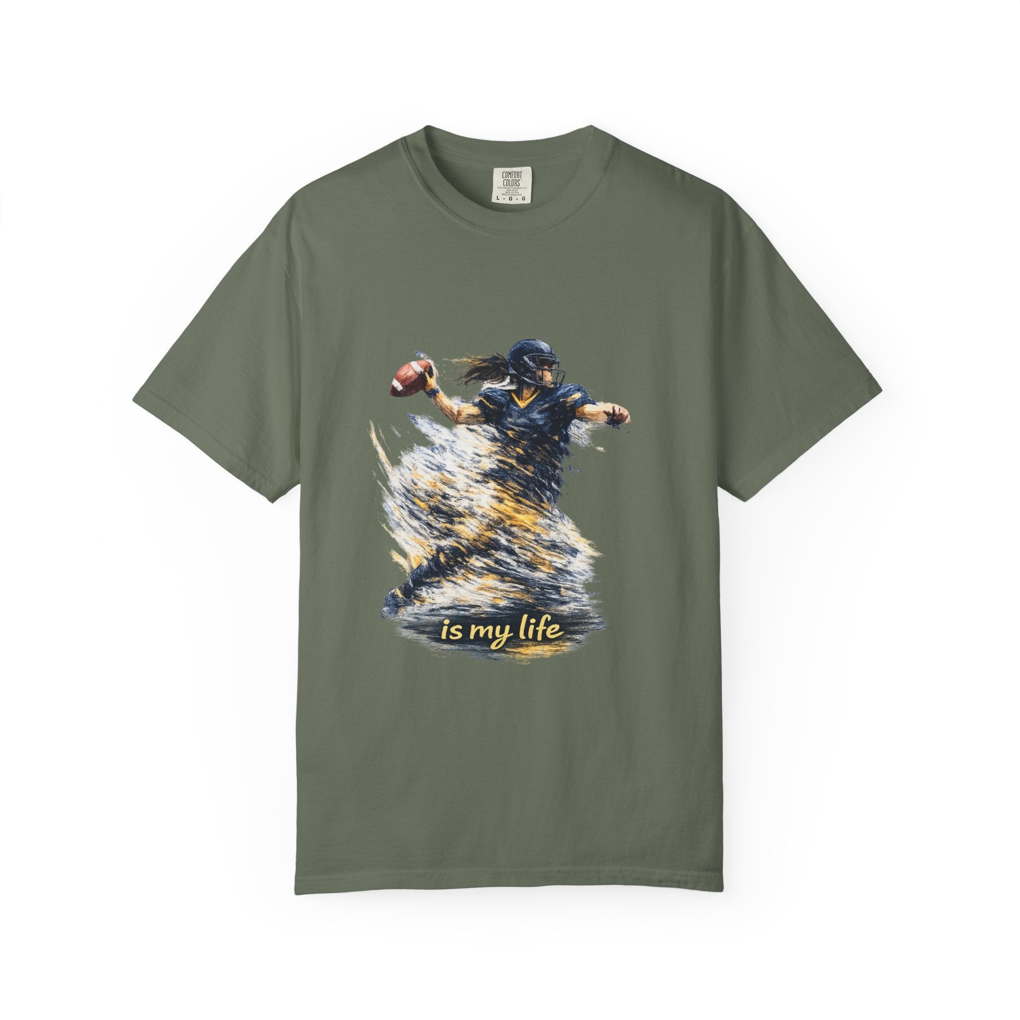 Football Female Player 'Is My Life' Graphic T-Shirt