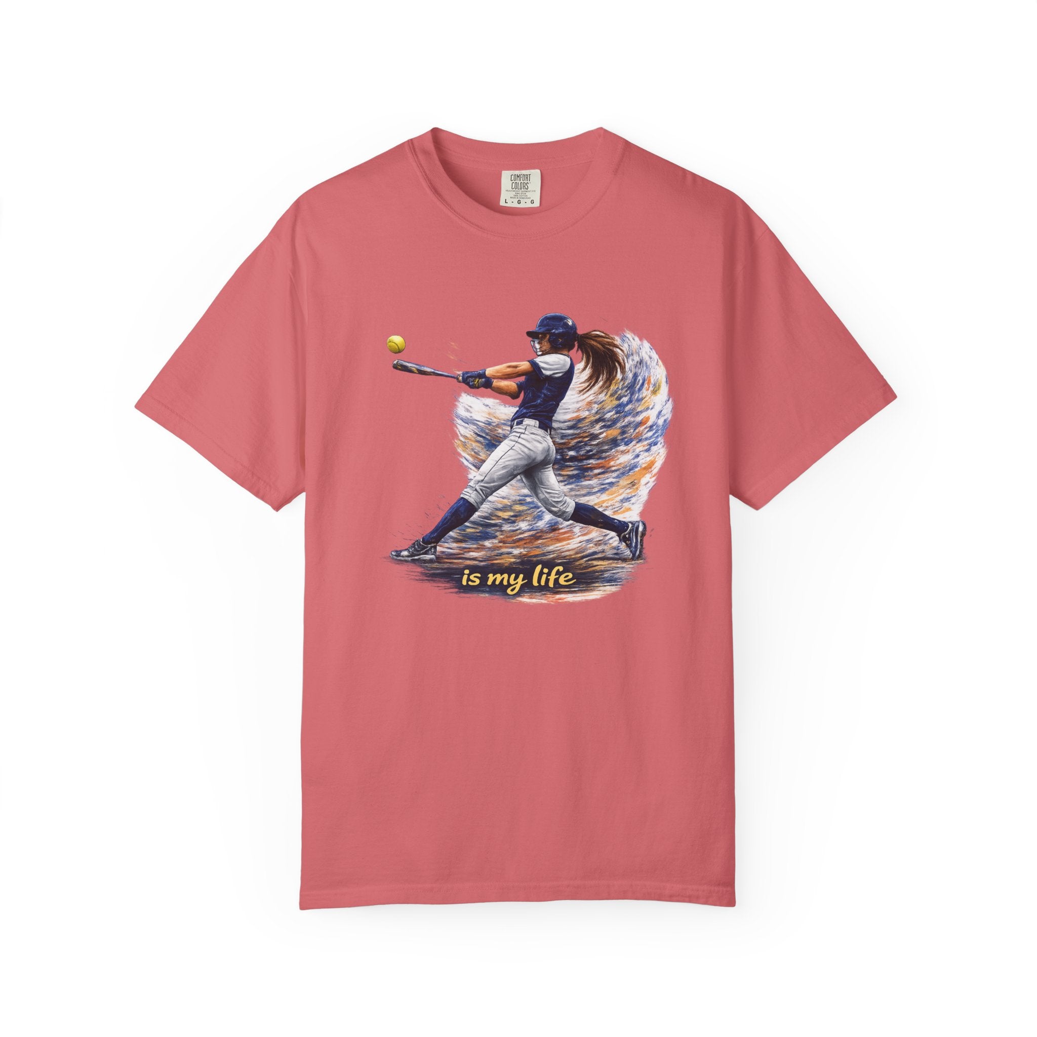 Baseball Batter Brushstroke Short Sleeve T-Shirt