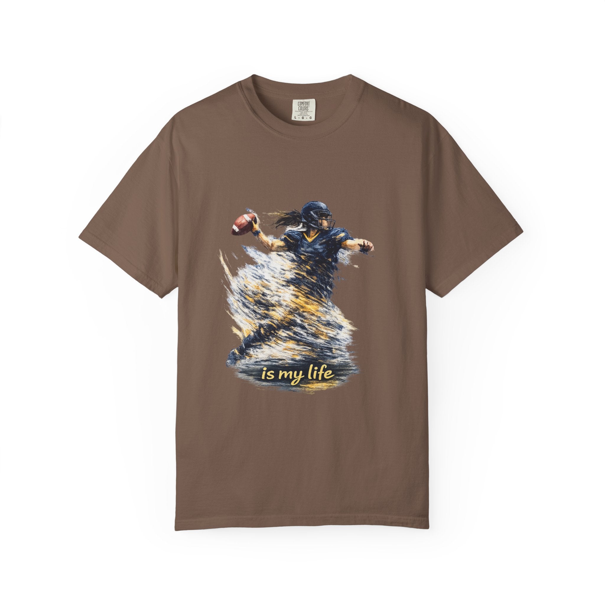 Football Female Player 'Is My Life' Graphic T-Shirt