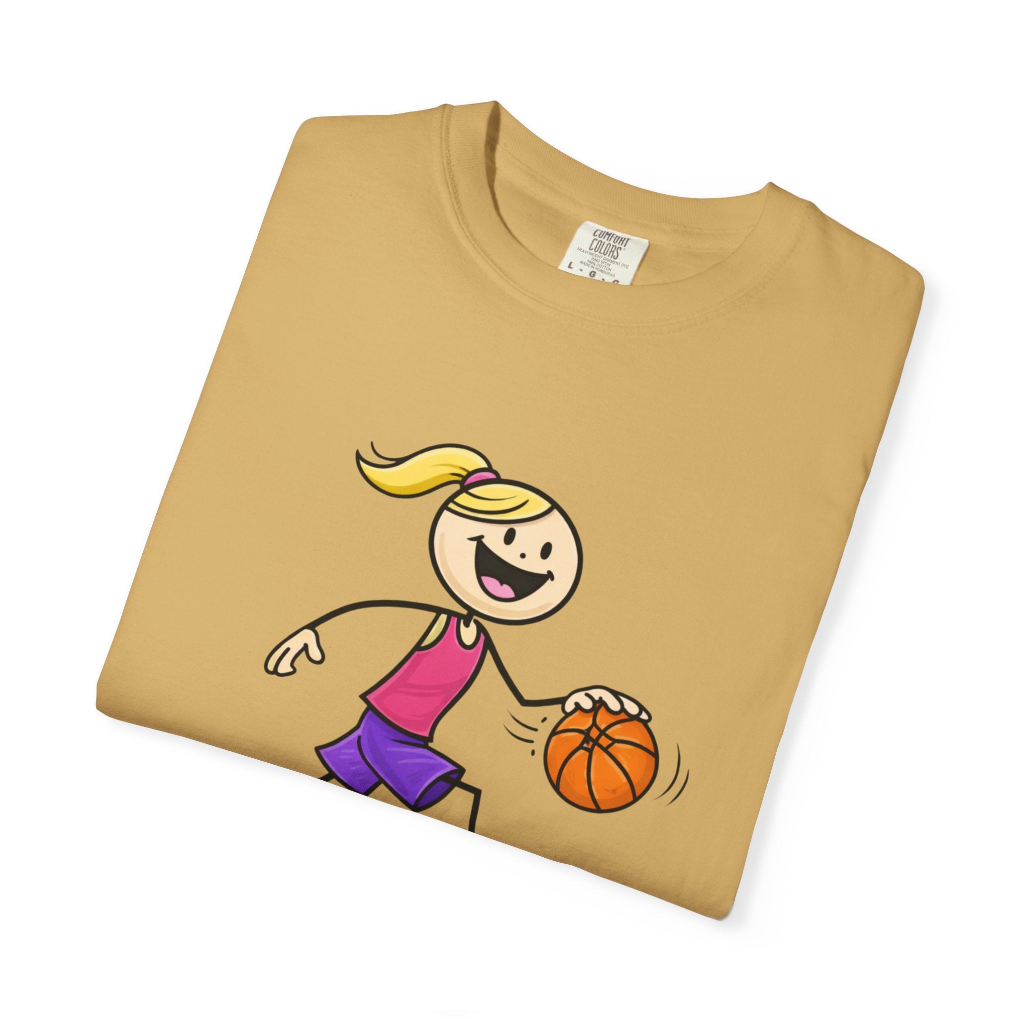Basketball Figure Short Sleeve T-Shirt — "Basketball is my life" Sports Tee