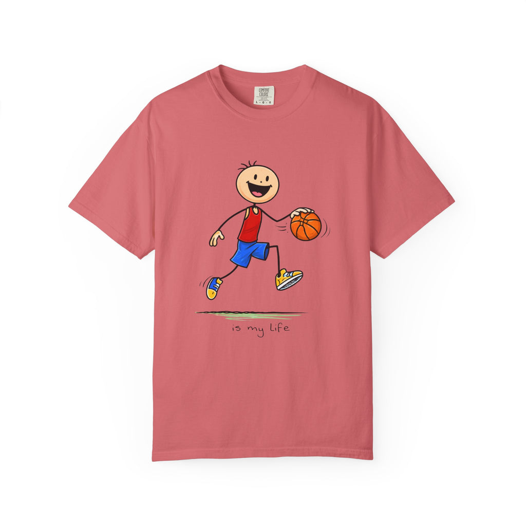 Basketball stck figure T-Shirt — "is my life" Sports Graphic Tee