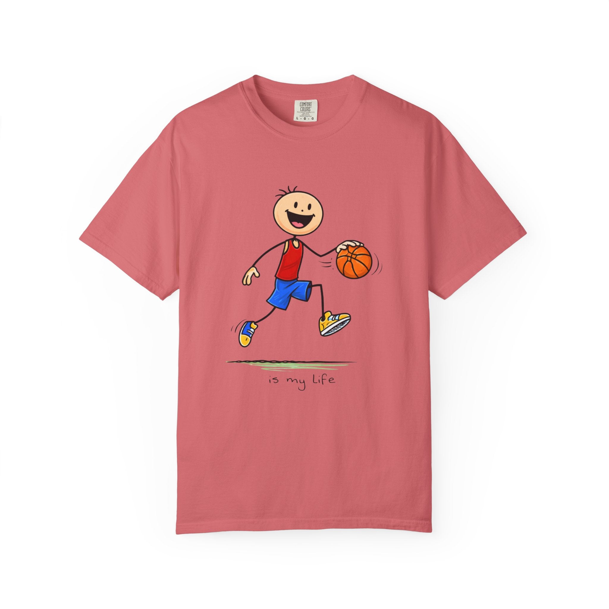 Basketball stck figure T-Shirt — "is my life" Sports Graphic Tee