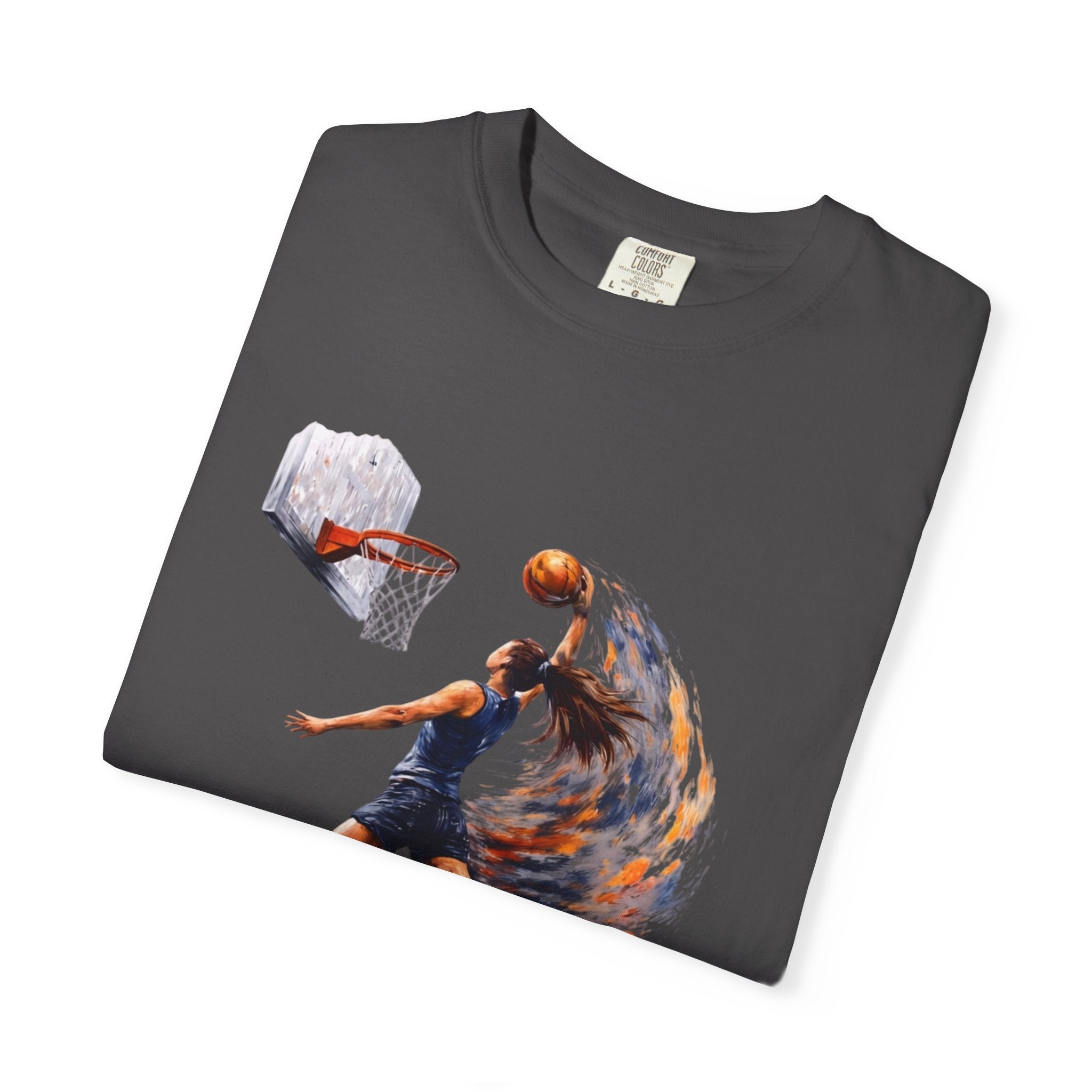 Basketball Dunk Graphic T-Shirt — "Basketball is my life" Player Art Tee