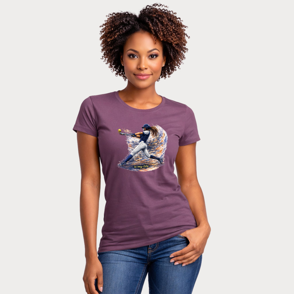 Baseball Batter Brushstroke Short Sleeve T-Shirt