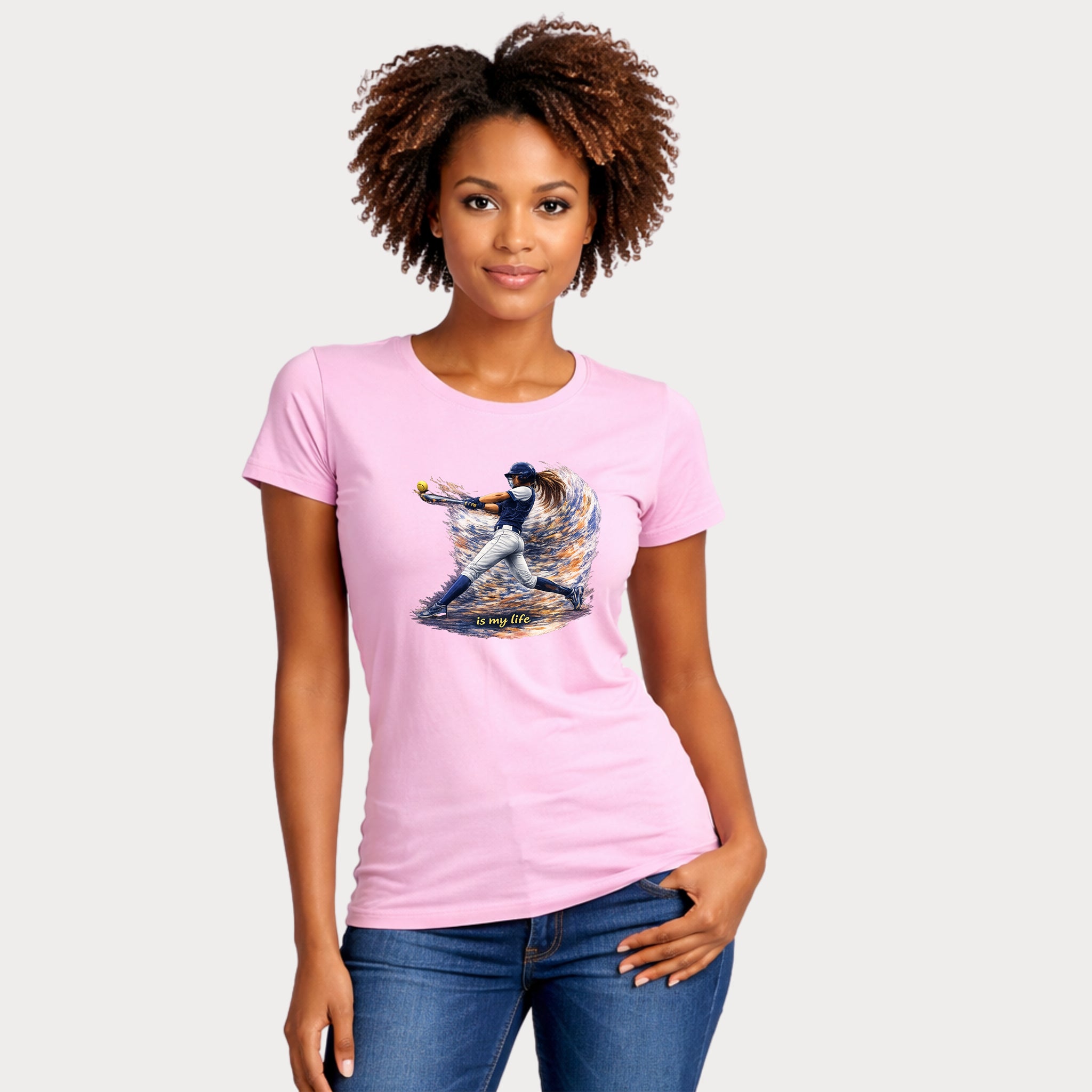 Baseball Batter Brushstroke Short Sleeve T-Shirt