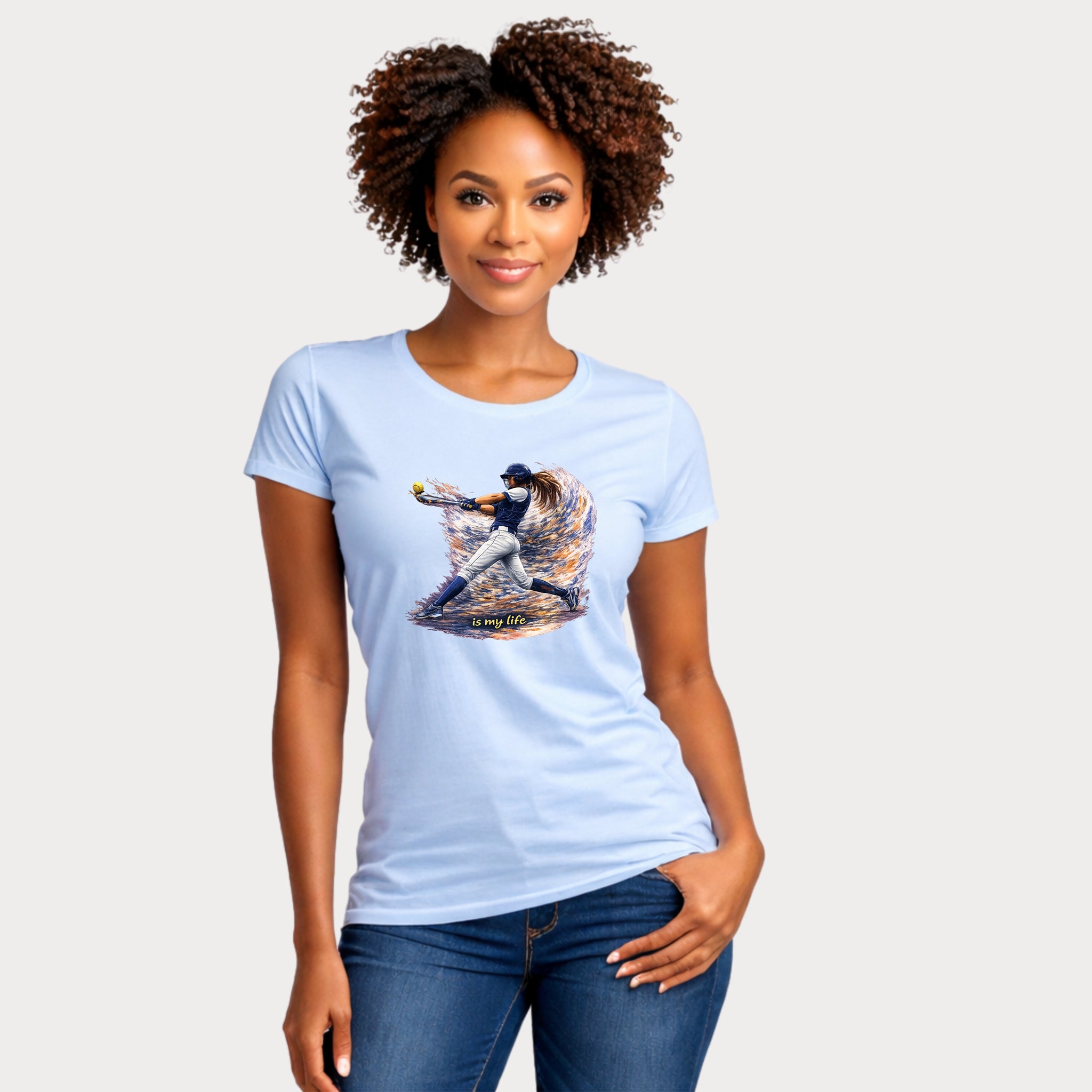Baseball Batter Brushstroke Short Sleeve T-Shirt