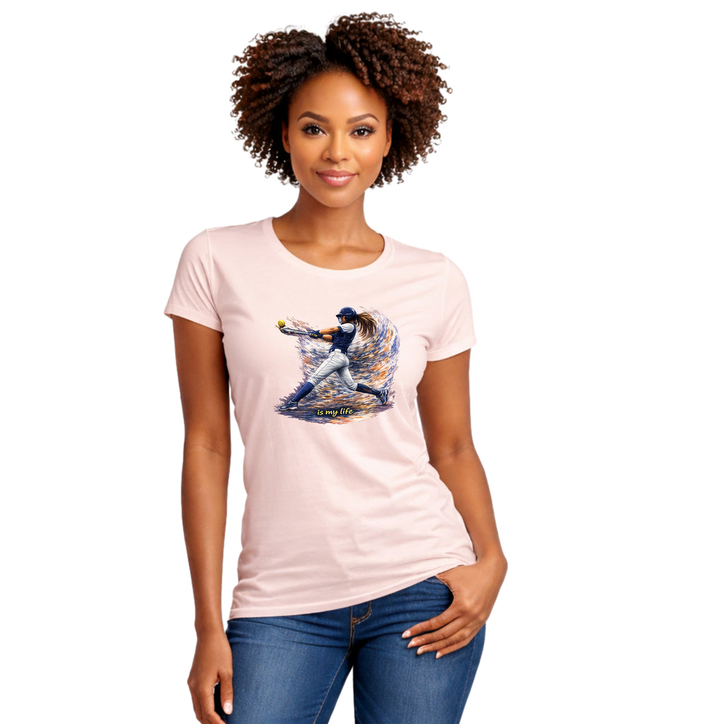 Baseball Batter Brushstroke Short Sleeve T-Shirt