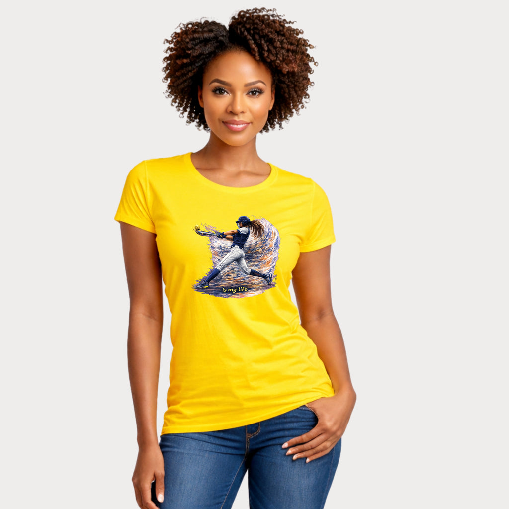 Baseball Batter Brushstroke Short Sleeve T-Shirt