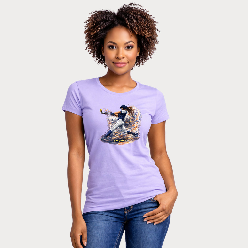 Baseball Batter Brushstroke Short Sleeve T-Shirt