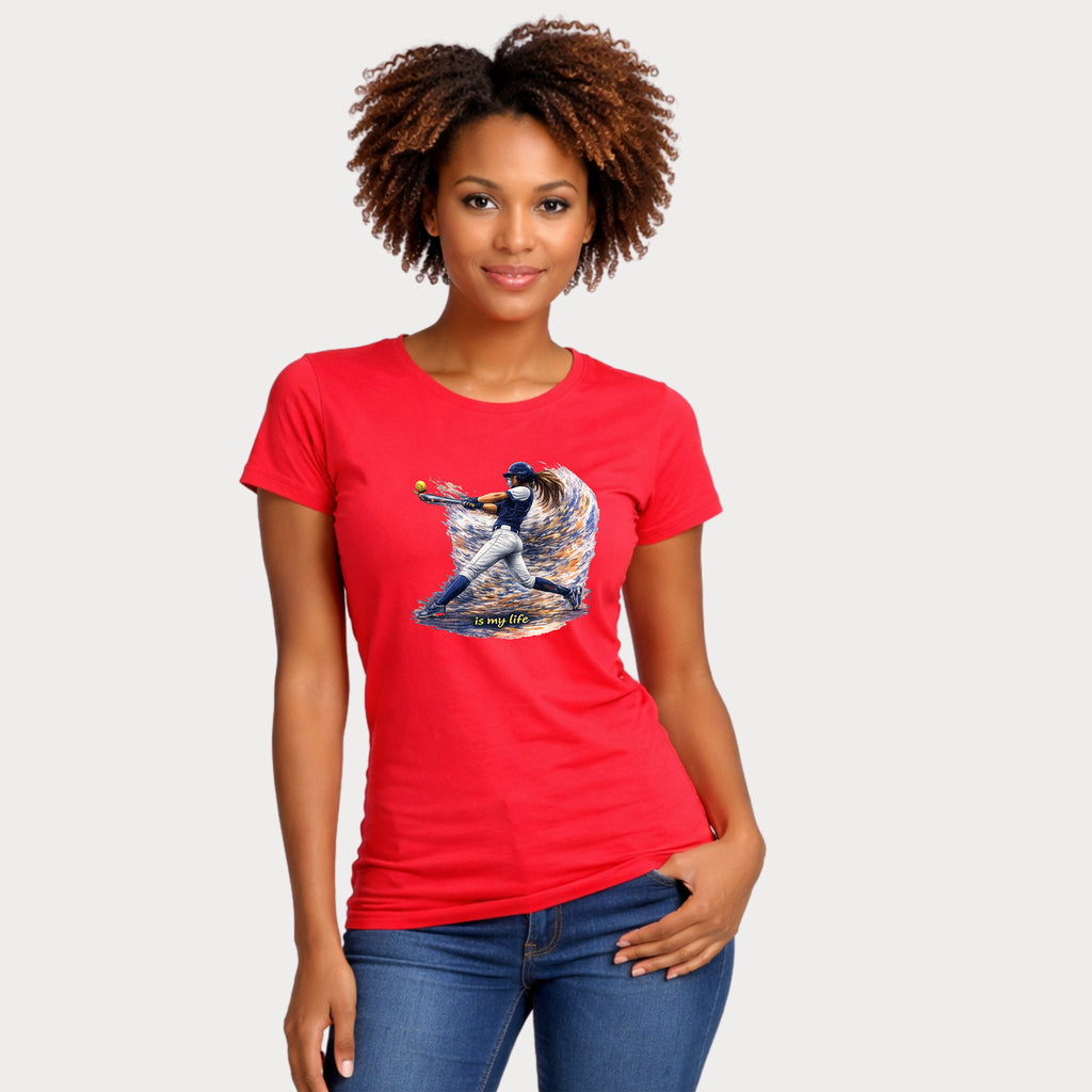 Baseball Batter Brushstroke Short Sleeve T-Shirt