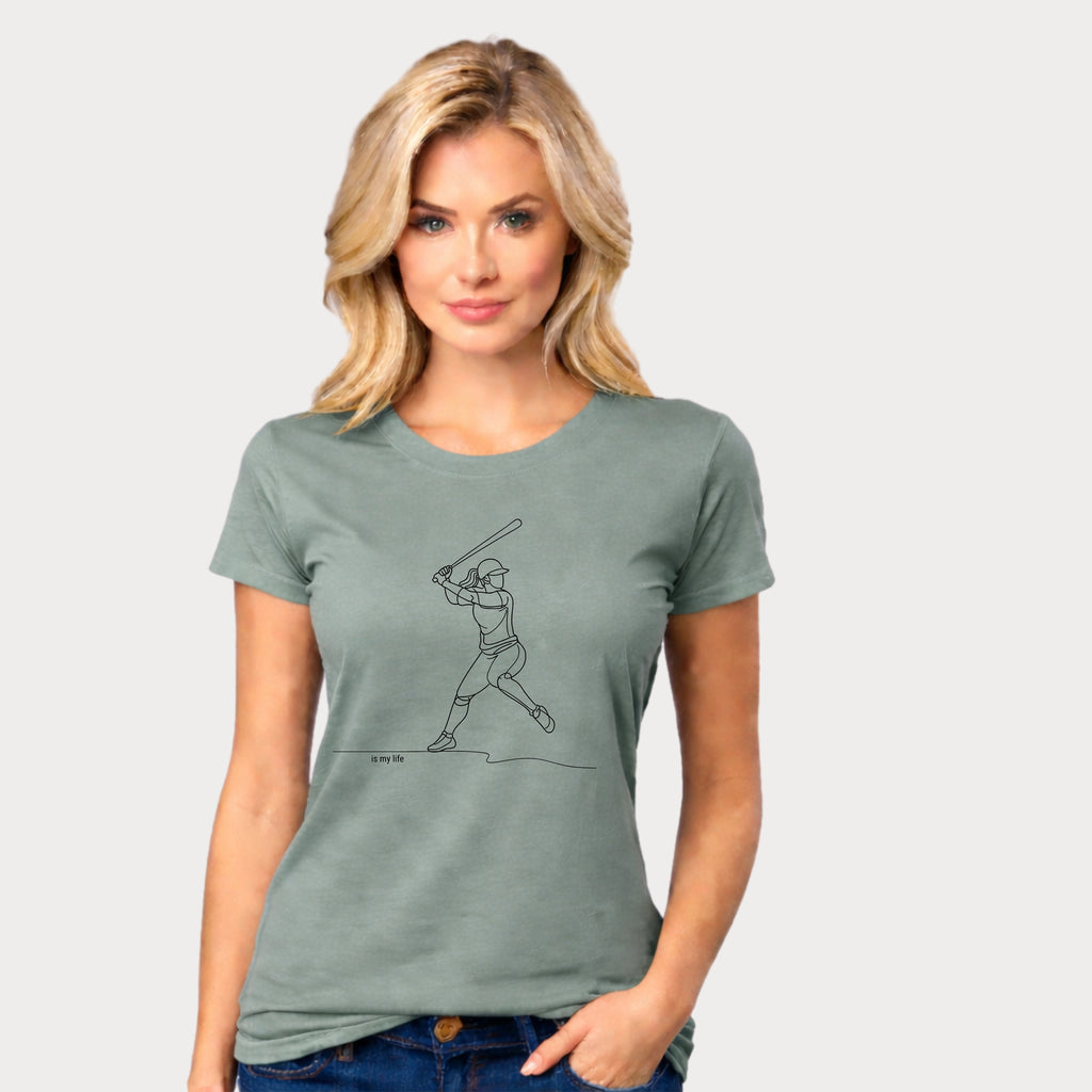 Baseball batter Outline Short Sleeve T-Shirt