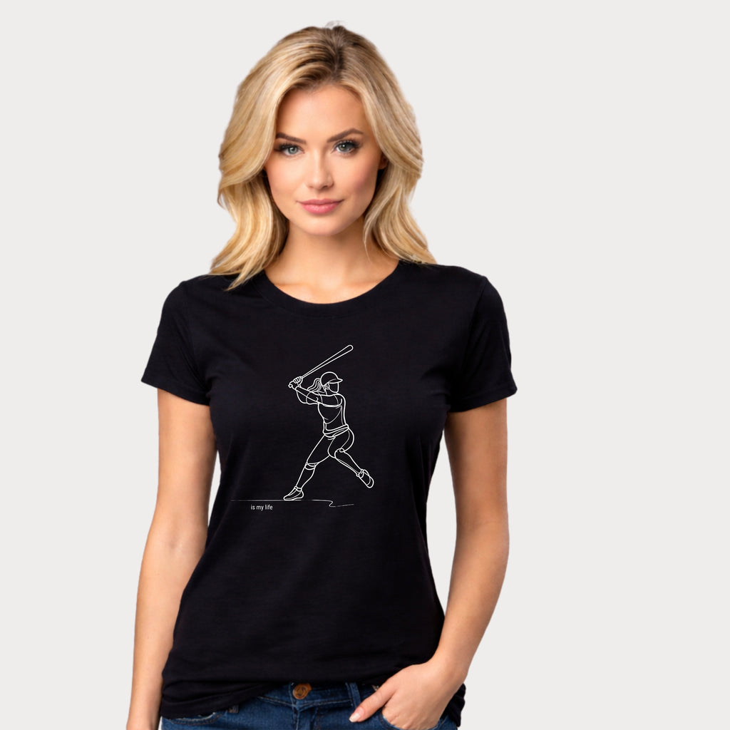 Baseball batter Outline Short Sleeve T-Shirt