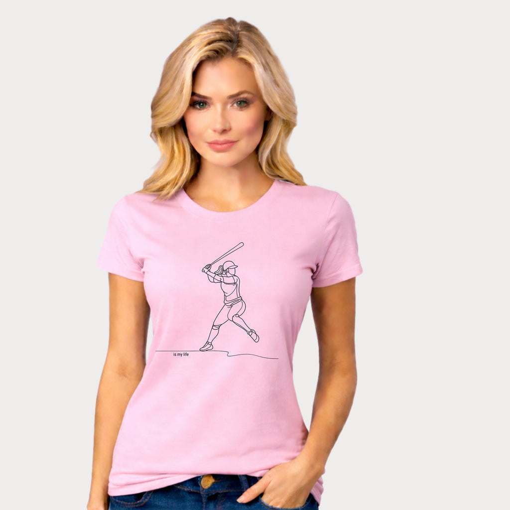 Baseball batter Outline Short Sleeve T-Shirt