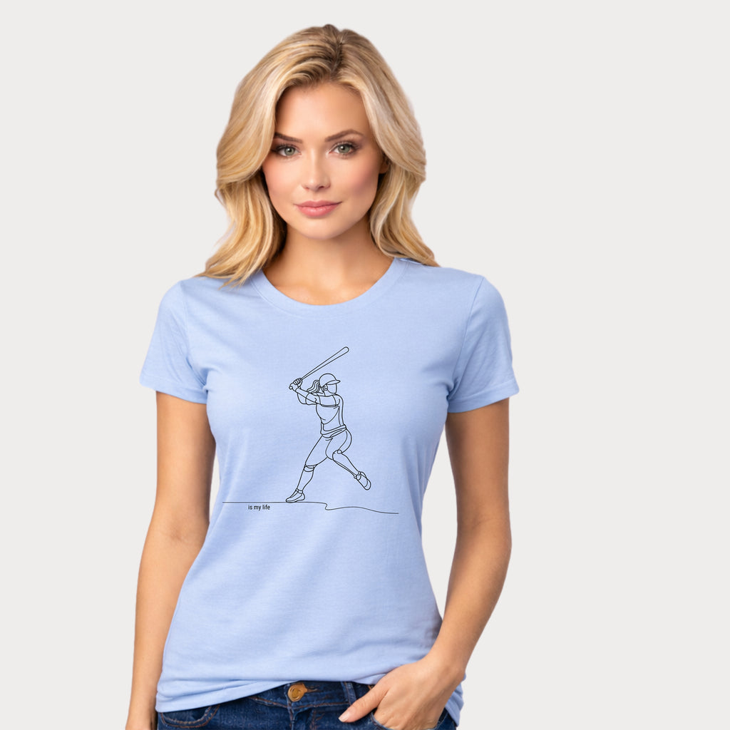 Baseball batter Outline Short Sleeve T-Shirt