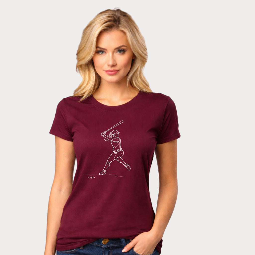 Baseball batter Outline Short Sleeve T-Shirt