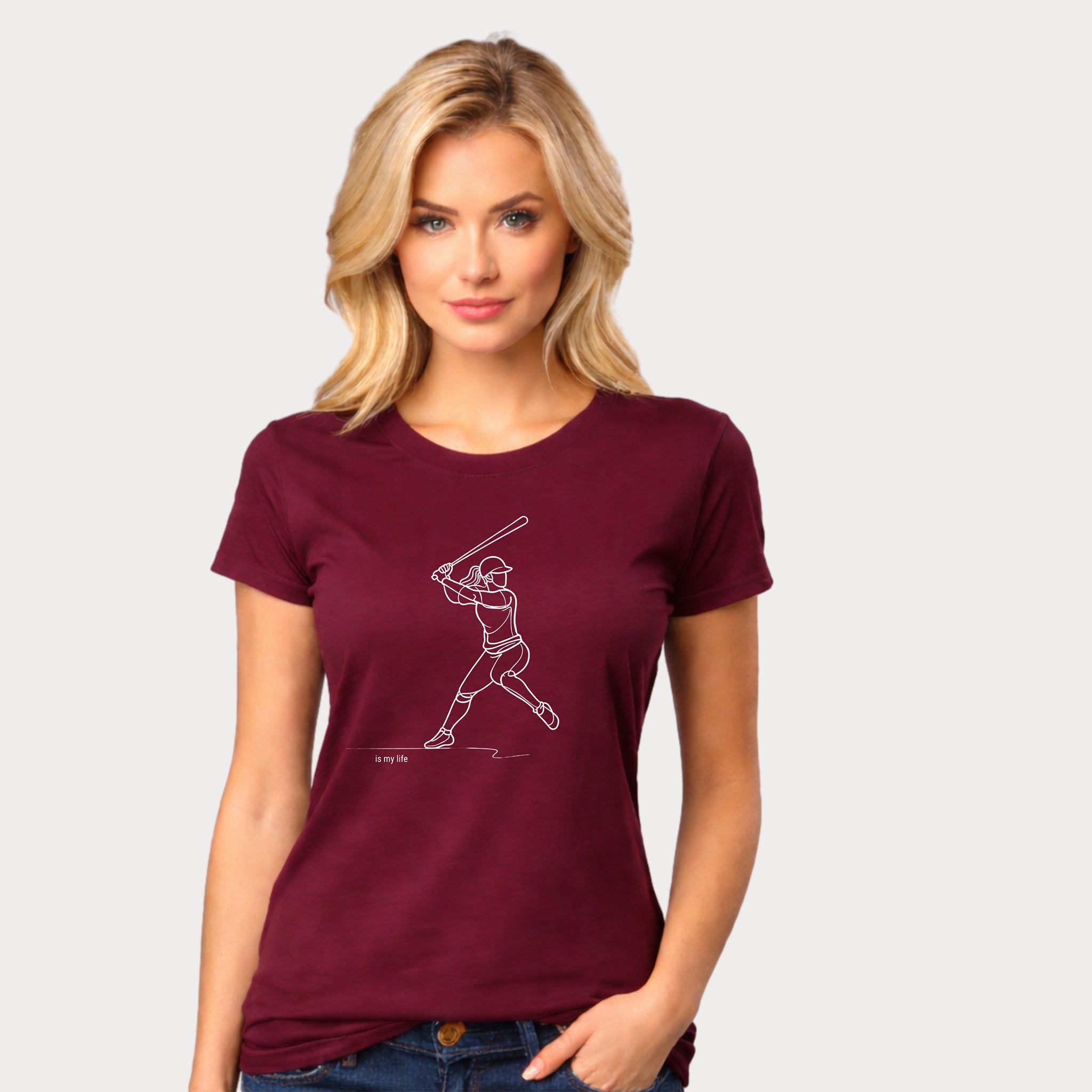 Baseball batter Outline Short Sleeve T-Shirt