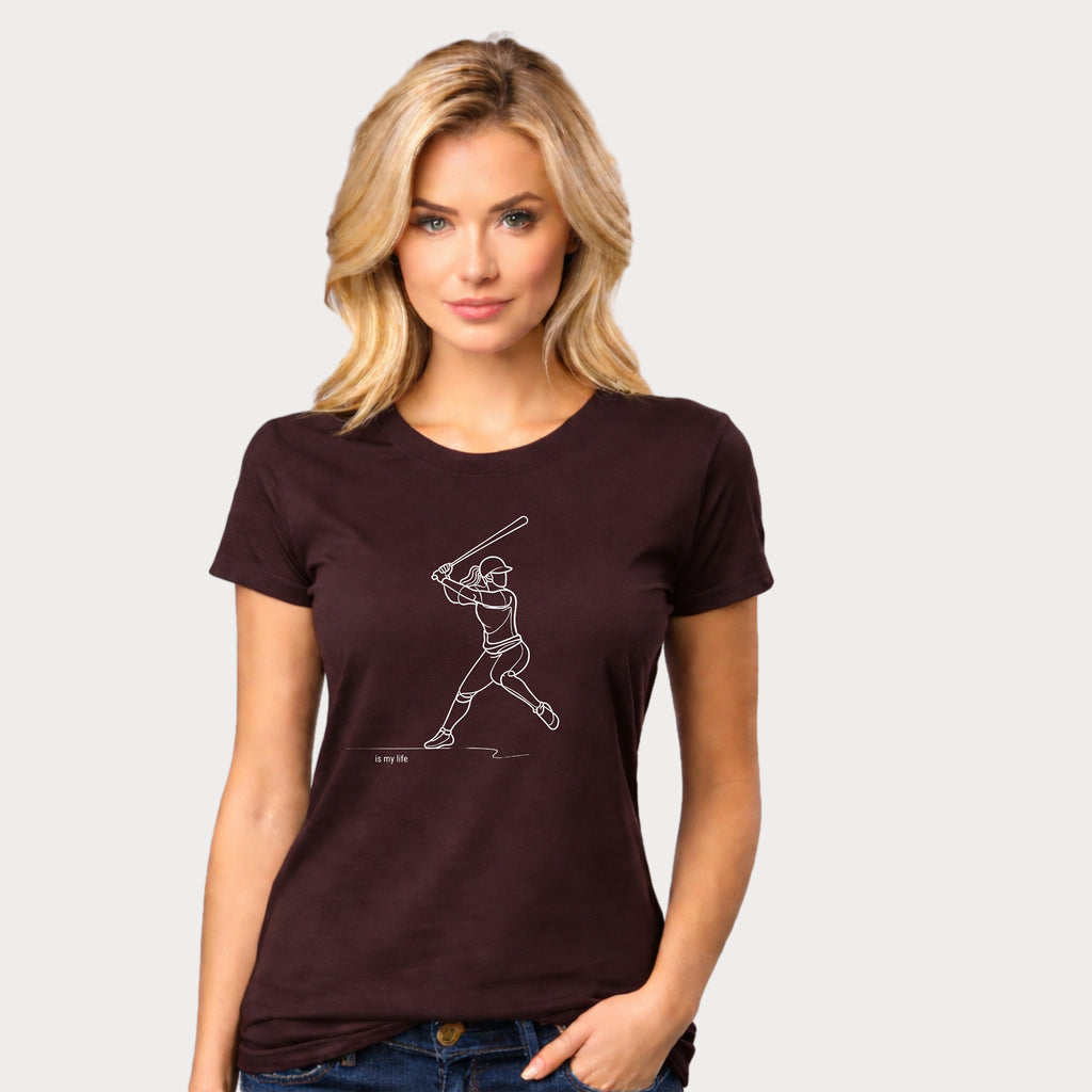 Baseball batter Outline Short Sleeve T-Shirt