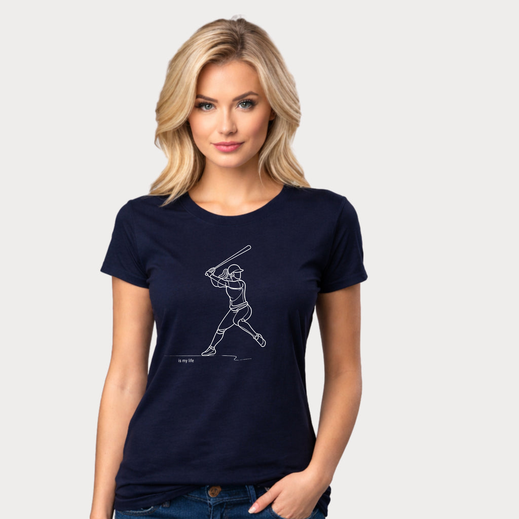 Baseball batter Outline Short Sleeve T-Shirt
