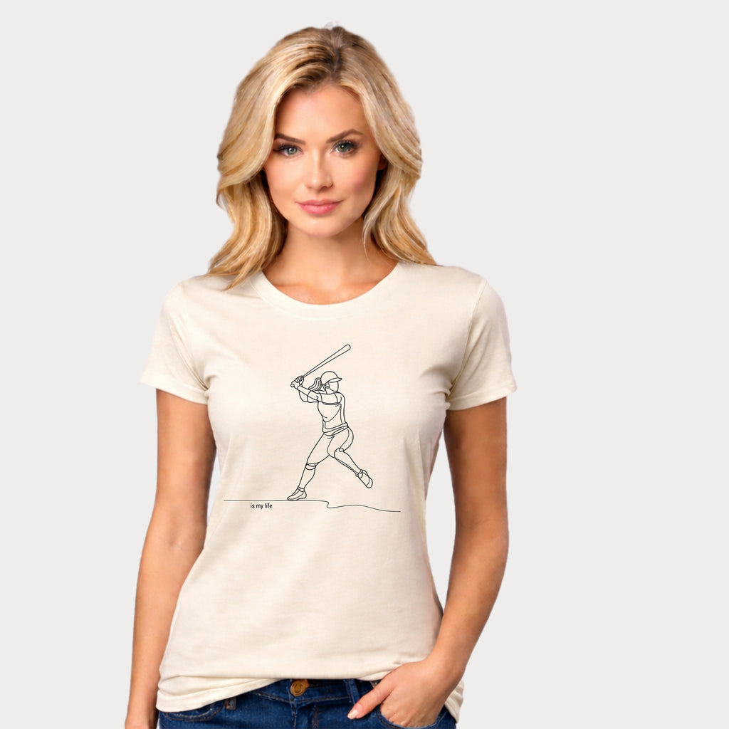 Baseball batter Outline Short Sleeve T-Shirt