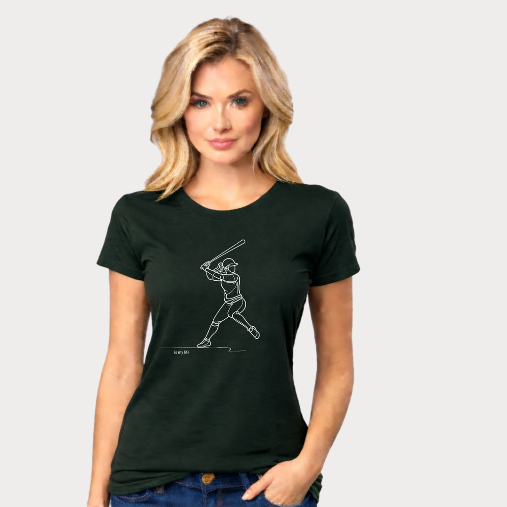 Baseball batter Outline Short Sleeve T-Shirt