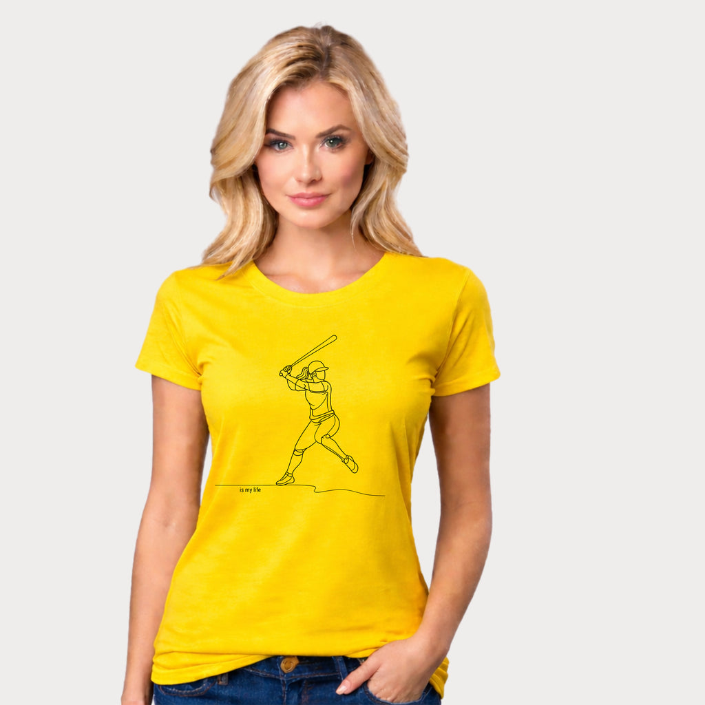 Baseball batter Outline Short Sleeve T-Shirt