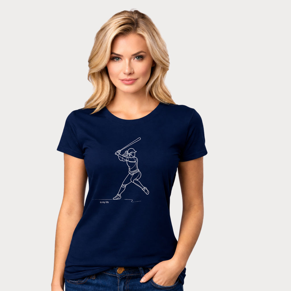 Baseball batter Outline Short Sleeve T-Shirt