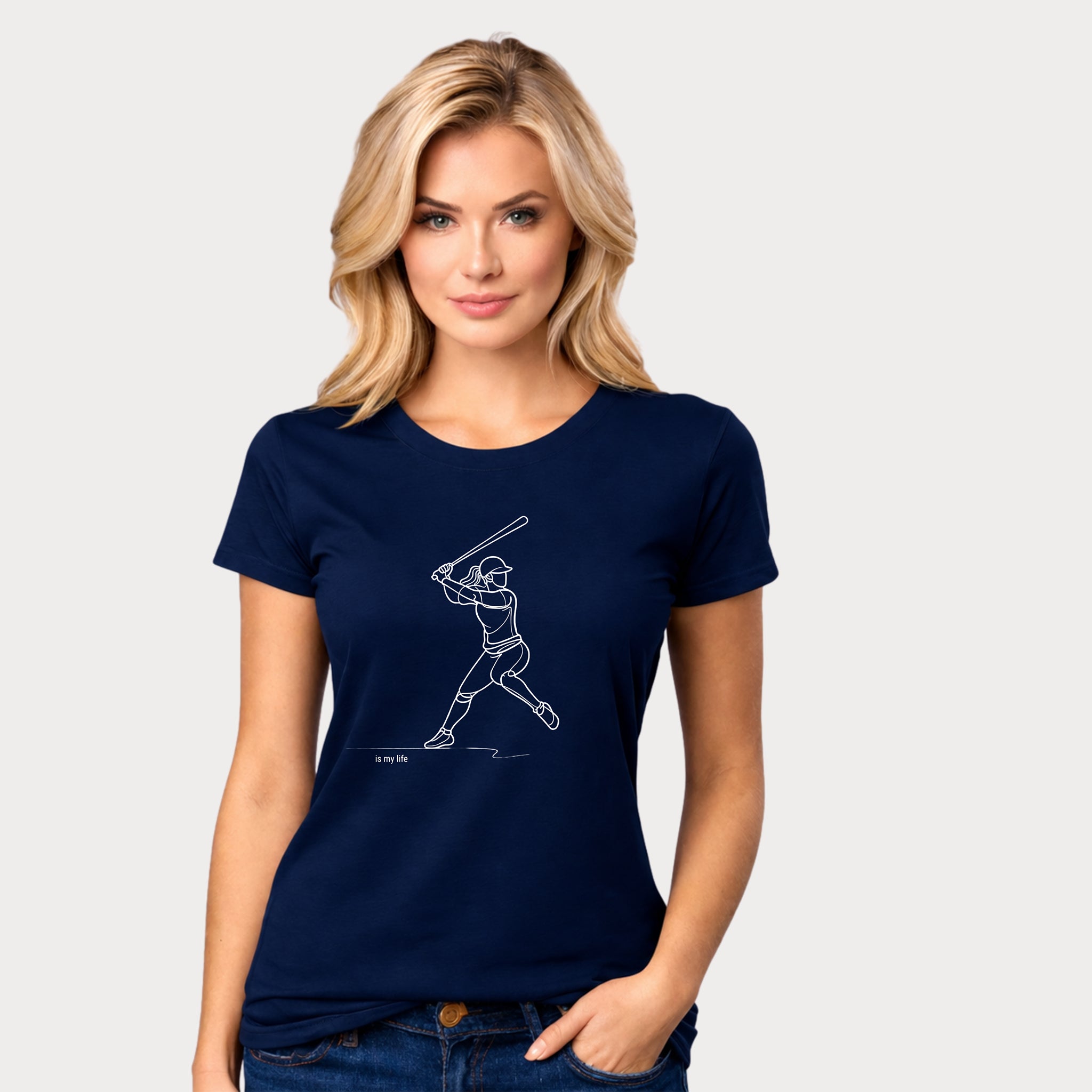 Baseball batter Outline Short Sleeve T-Shirt