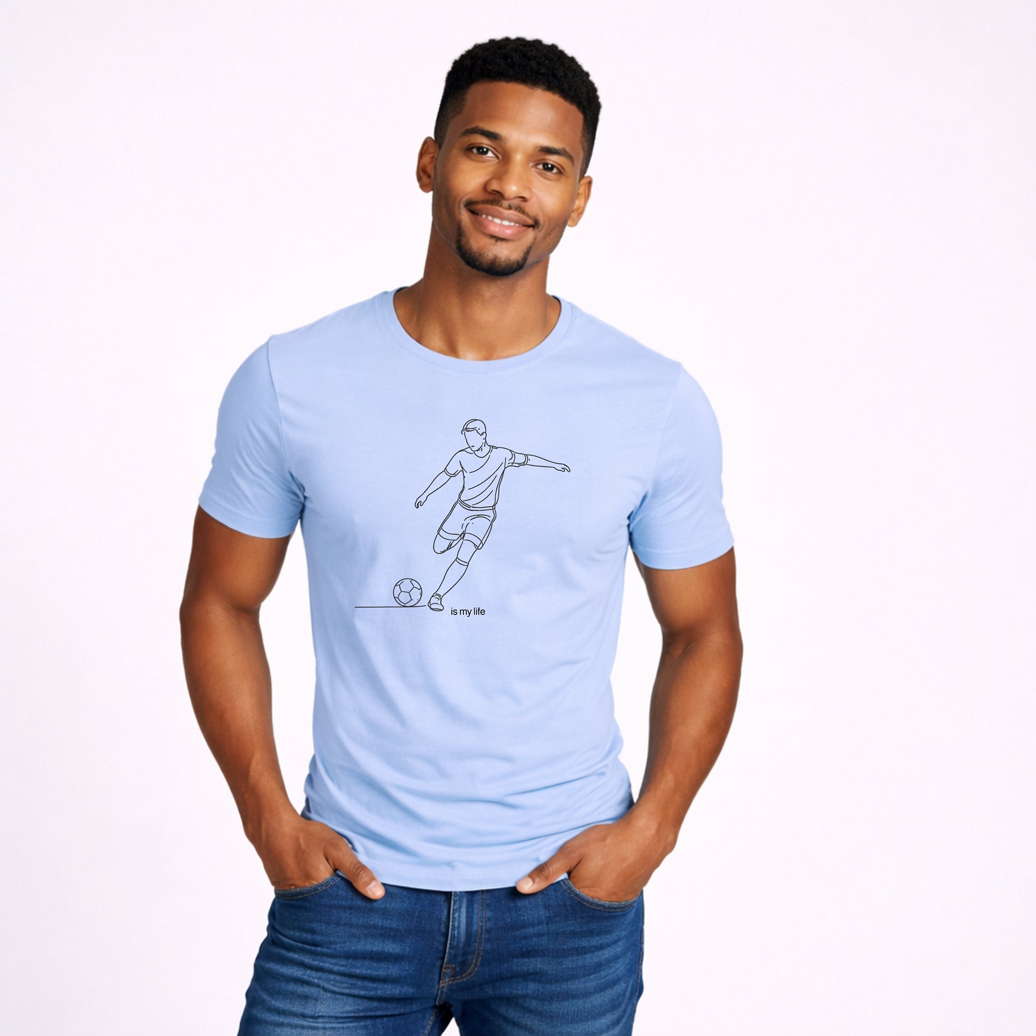 Soccer Outline Short Sleeve T-Shirt