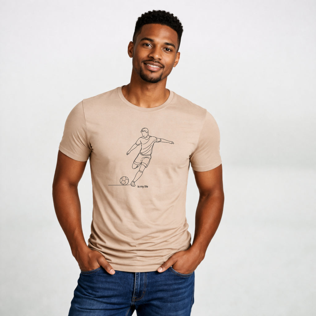 Soccer Outline Short Sleeve T-Shirt