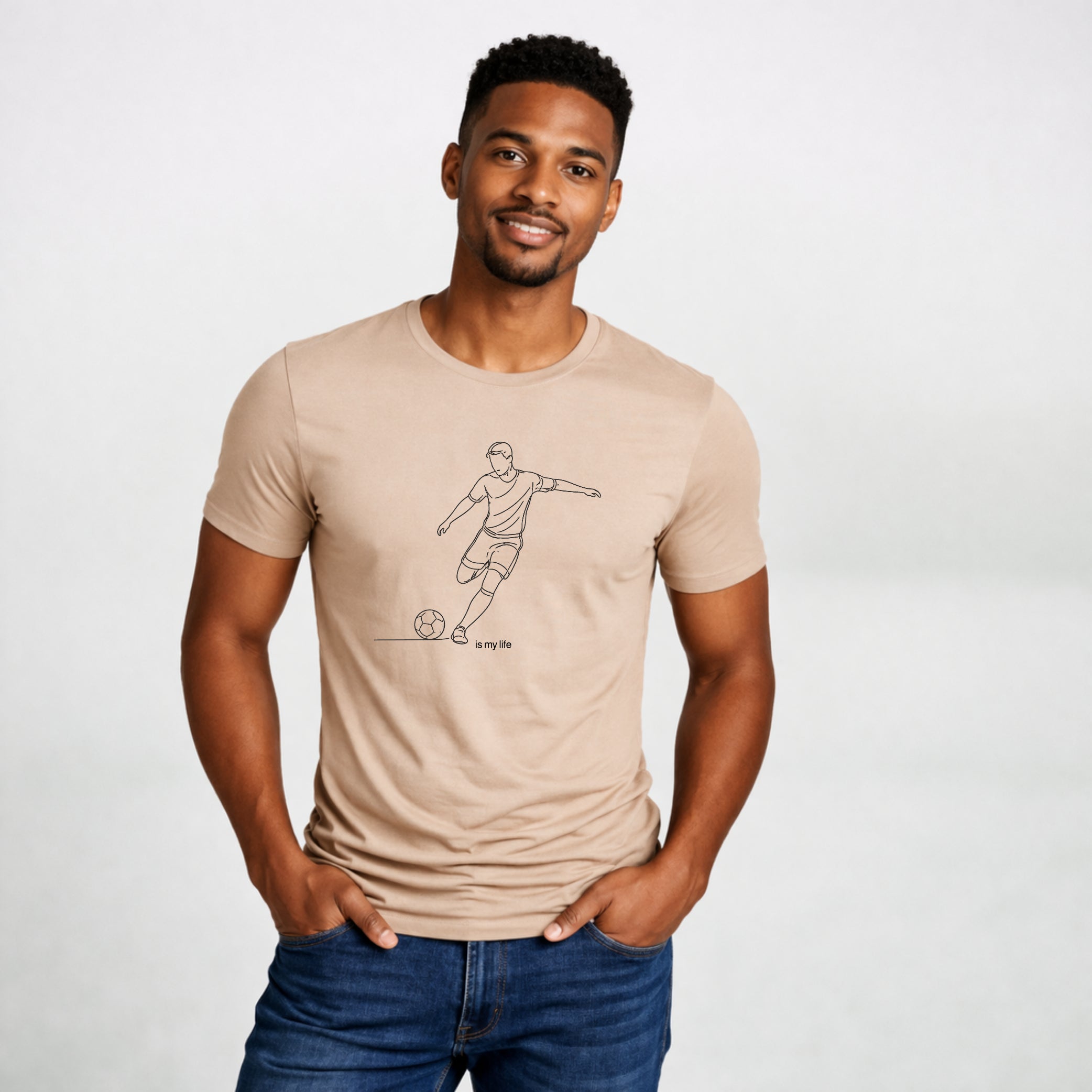 Soccer Outline Short Sleeve T-Shirt