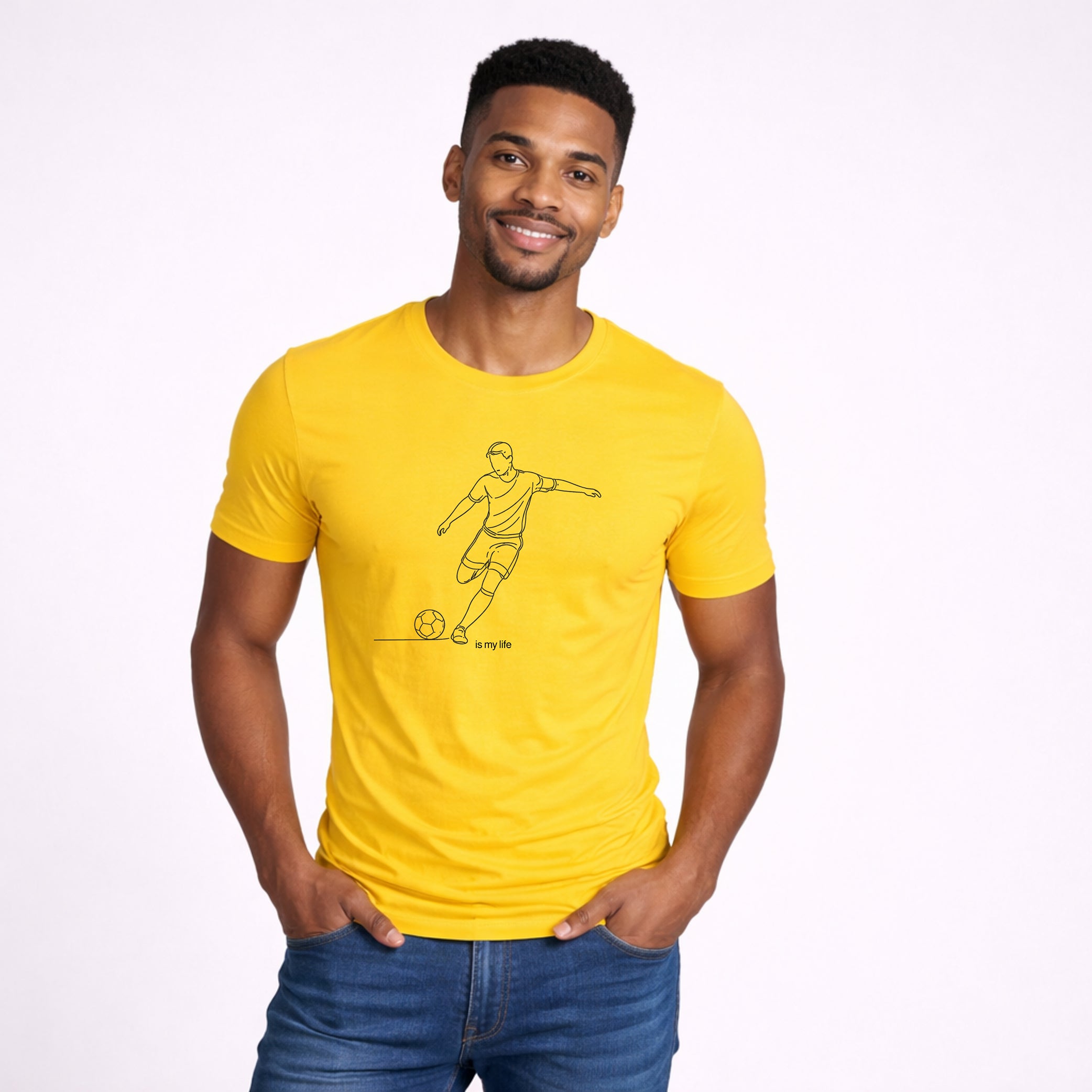 Soccer Outline Short Sleeve T-Shirt