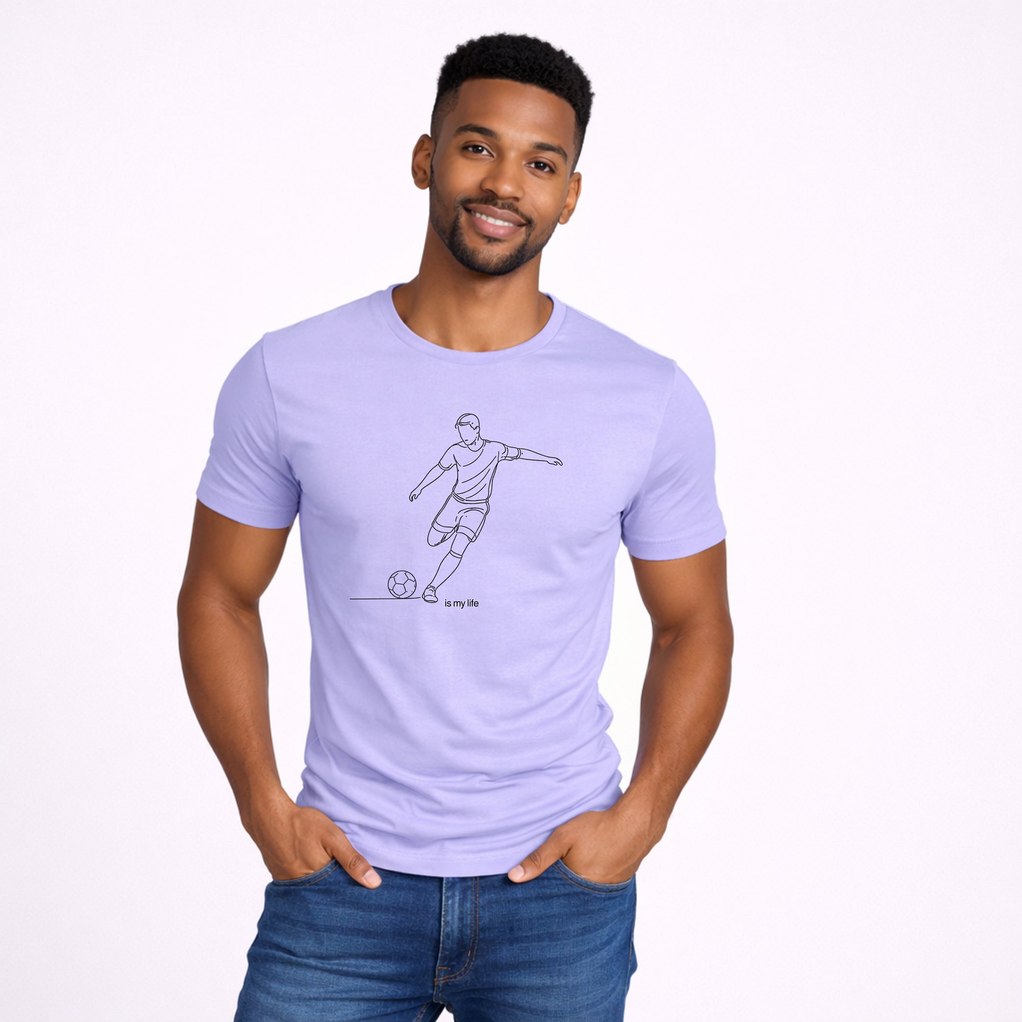 Soccer Outline Short Sleeve T-Shirt