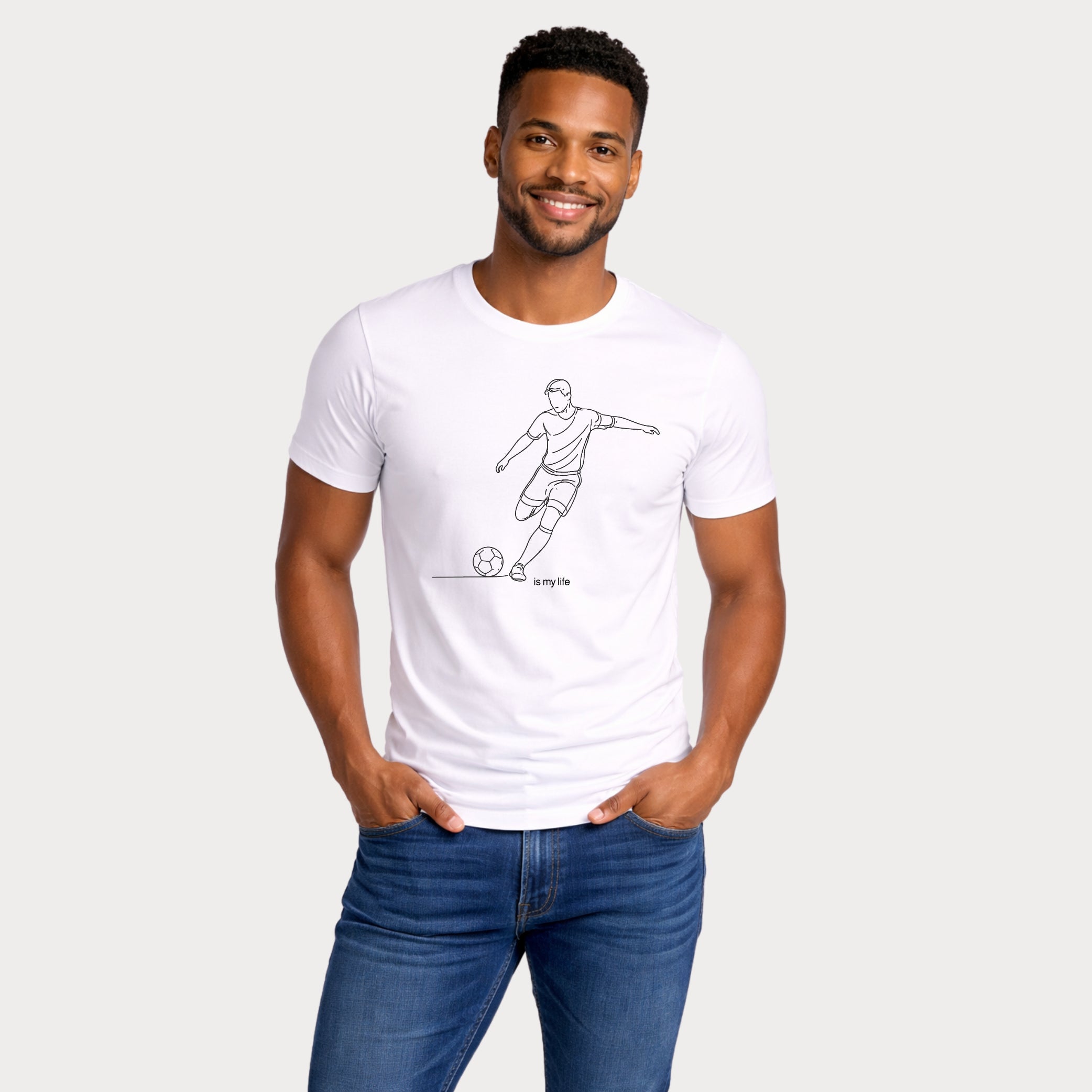 Soccer Outline Short Sleeve T-Shirt