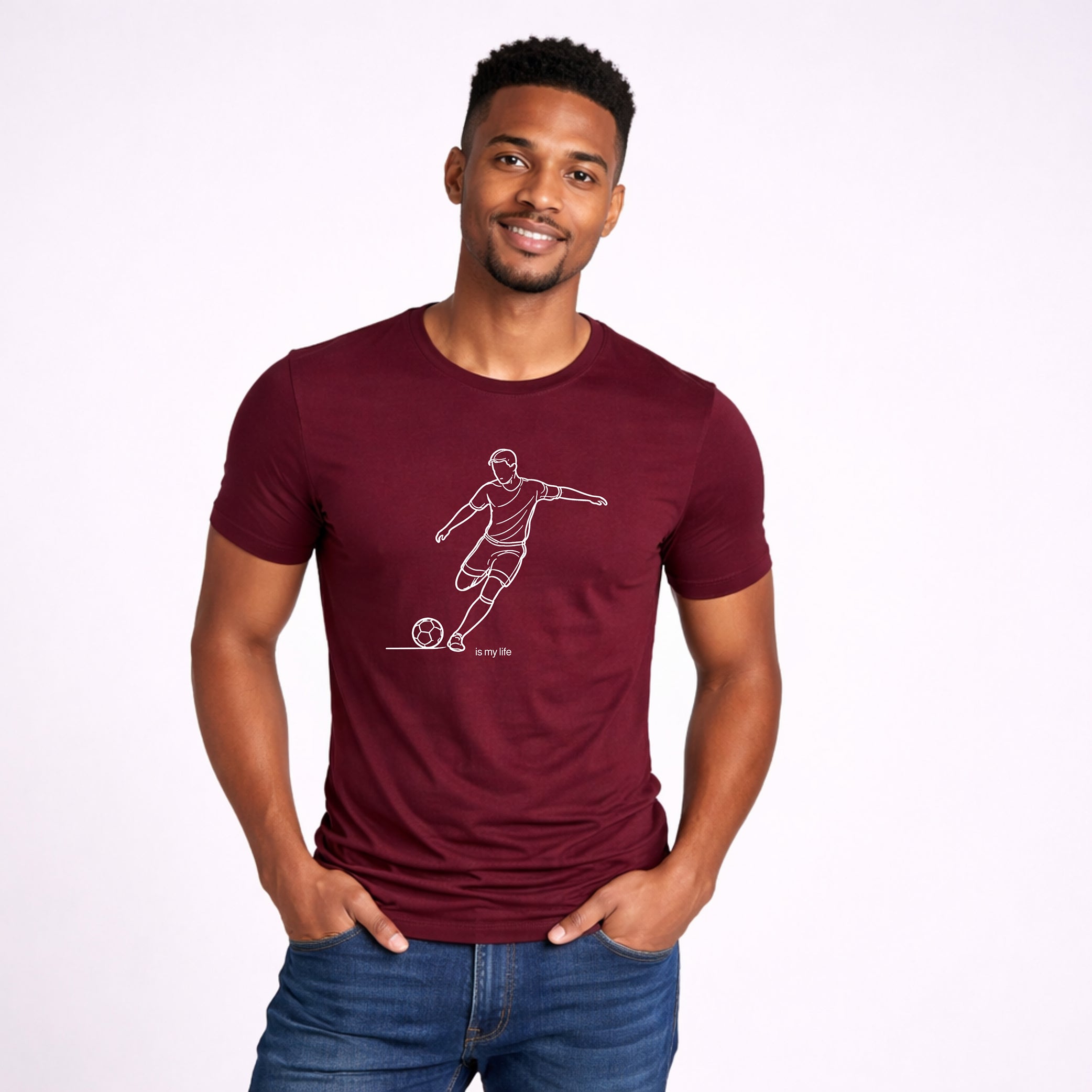 Soccer Outline Short Sleeve T-Shirt