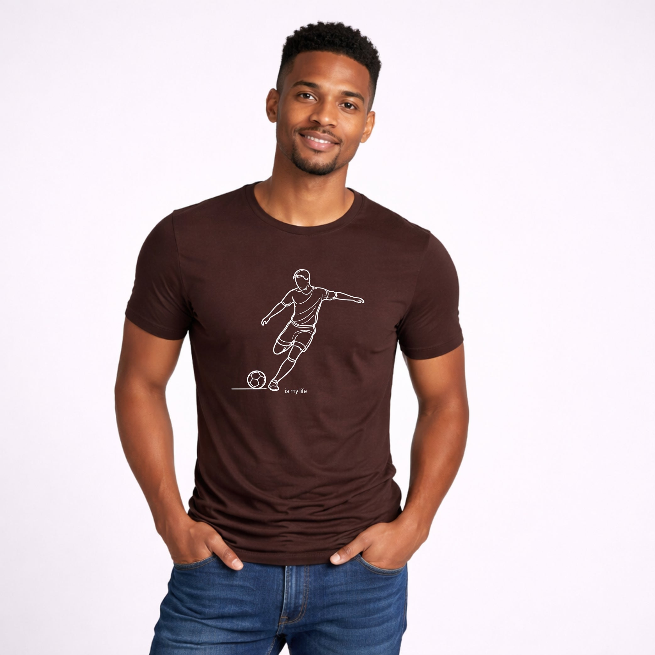 Soccer Outline Short Sleeve T-Shirt