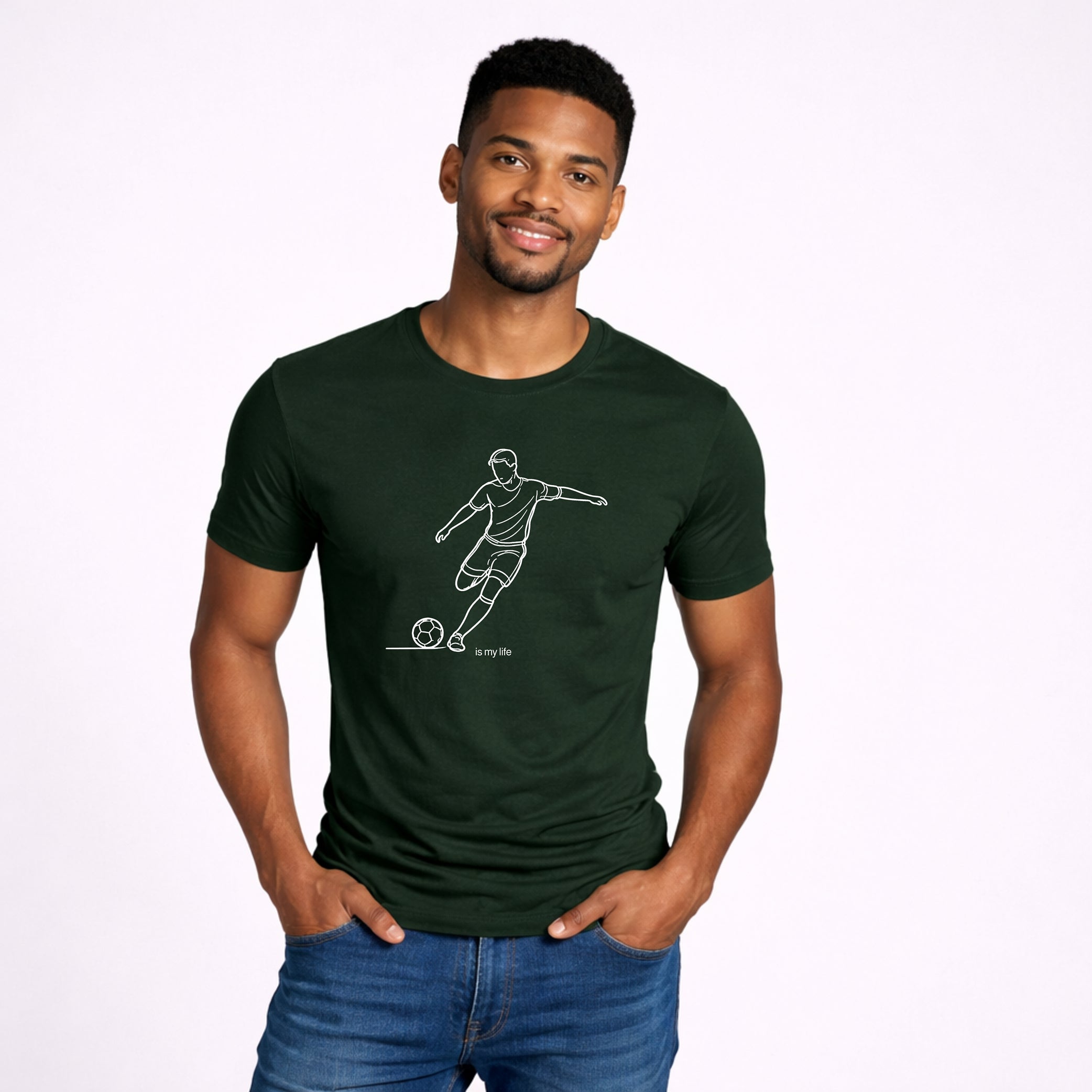 Soccer Outline Short Sleeve T-Shirt