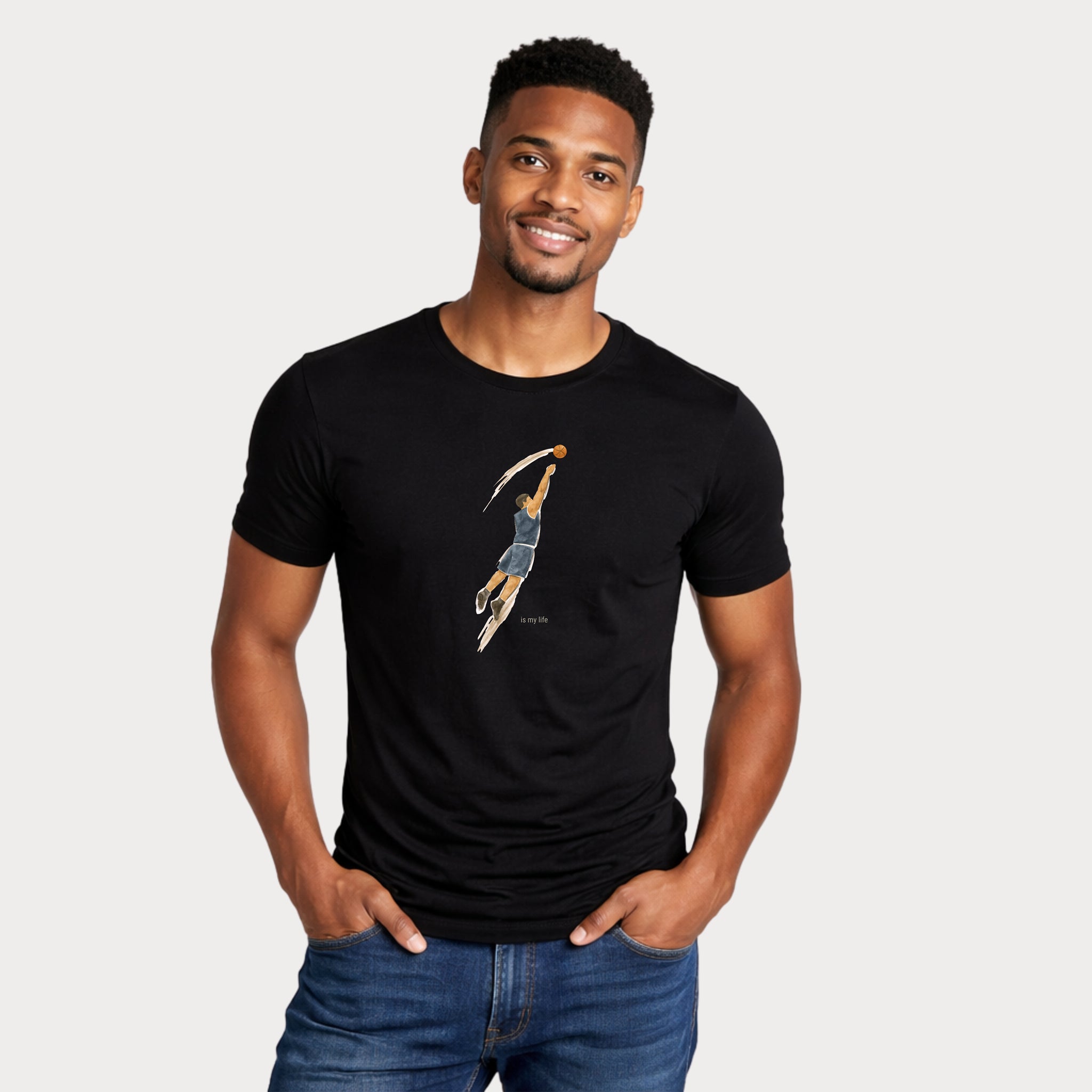 Vintage Basketball Jump Short Sleeve T-Shirt