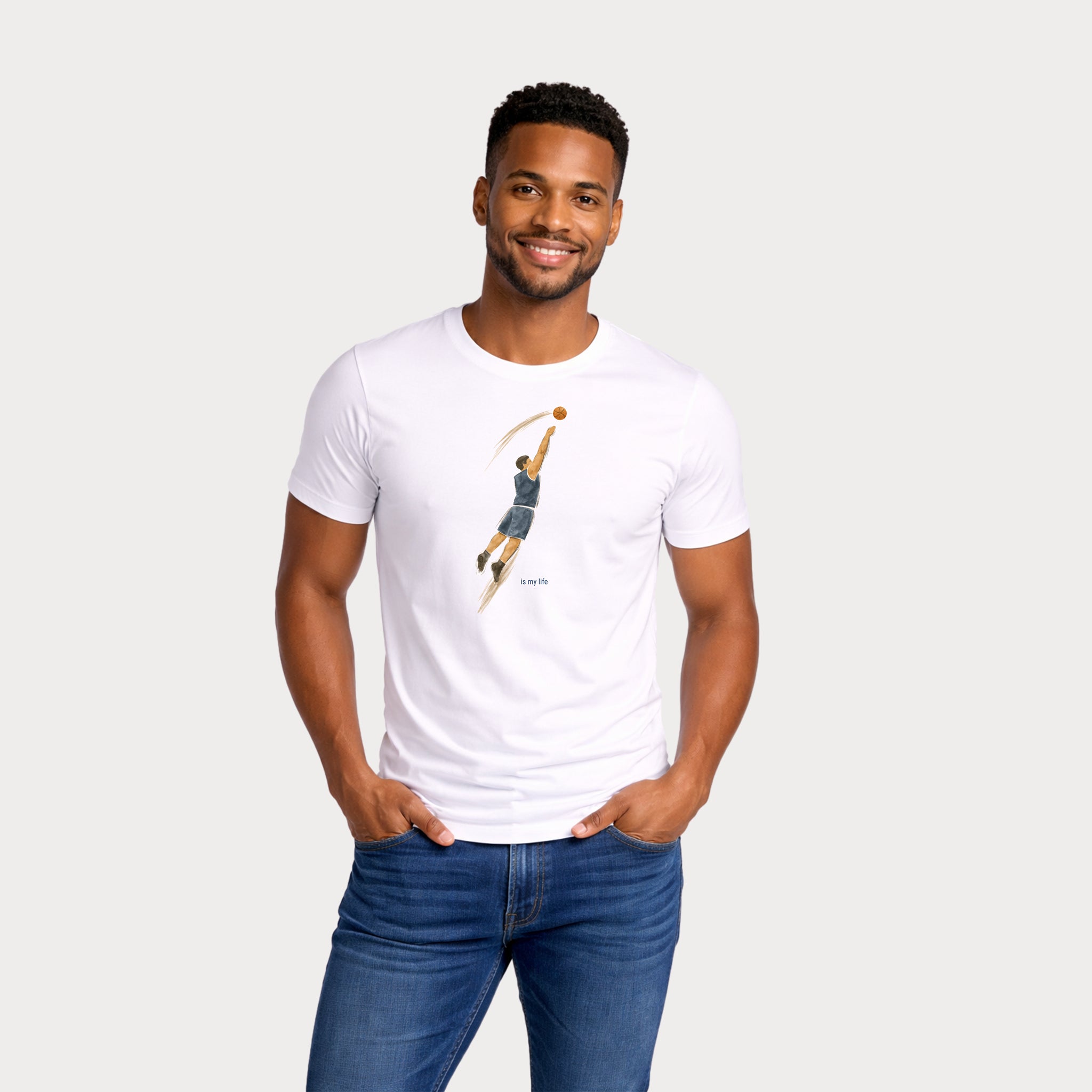 Vintage Basketball Jump Short Sleeve T-Shirt