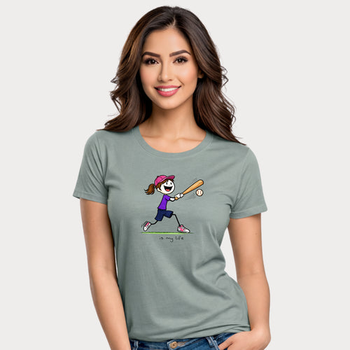 Baseball Figure Short Sleeve T-Shirt