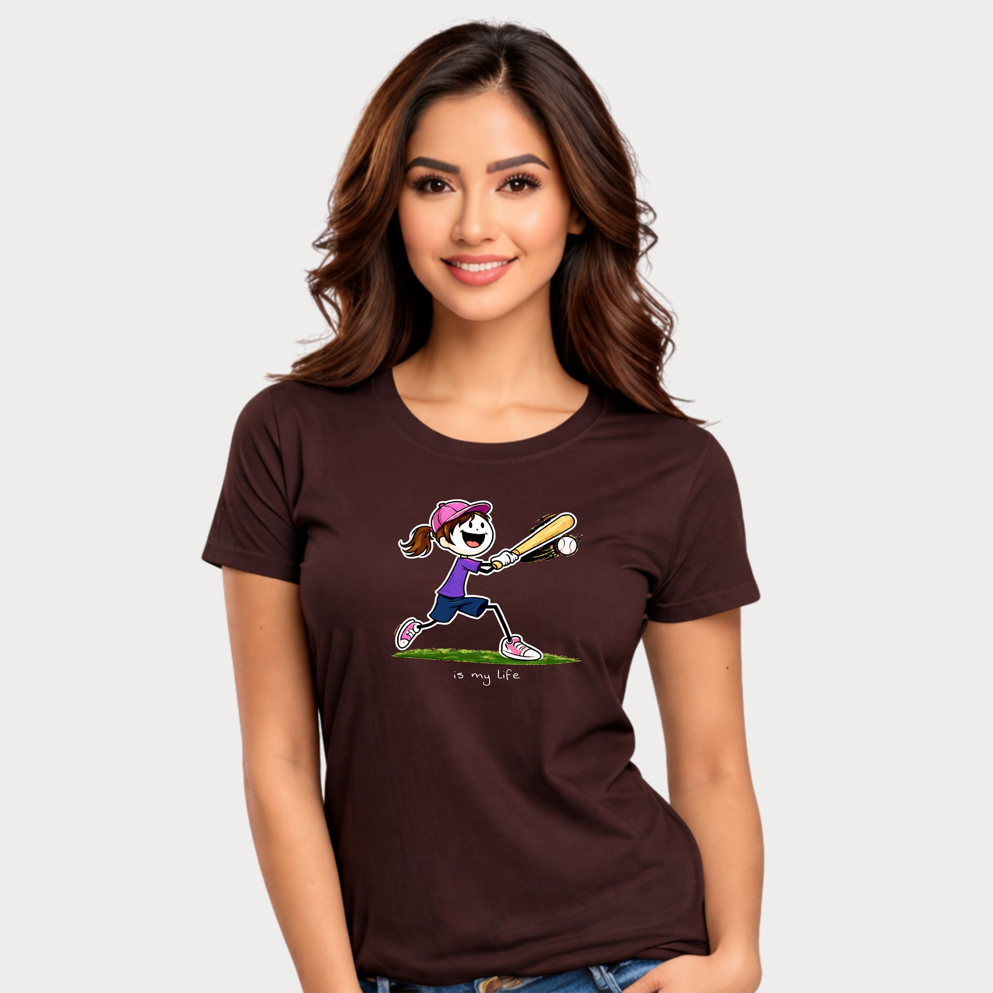 Baseball Figure Short Sleeve T-Shirt