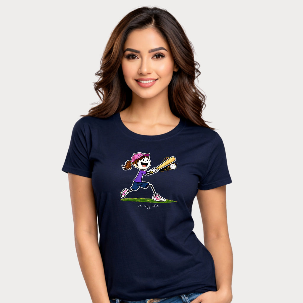 Baseball Figure Short Sleeve T-Shirt