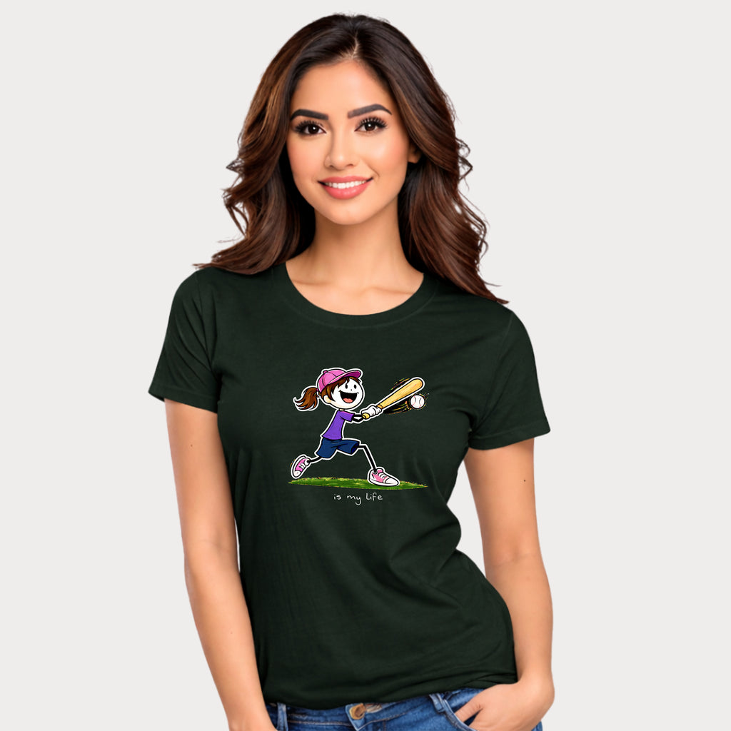 Baseball Figure Short Sleeve T-Shirt
