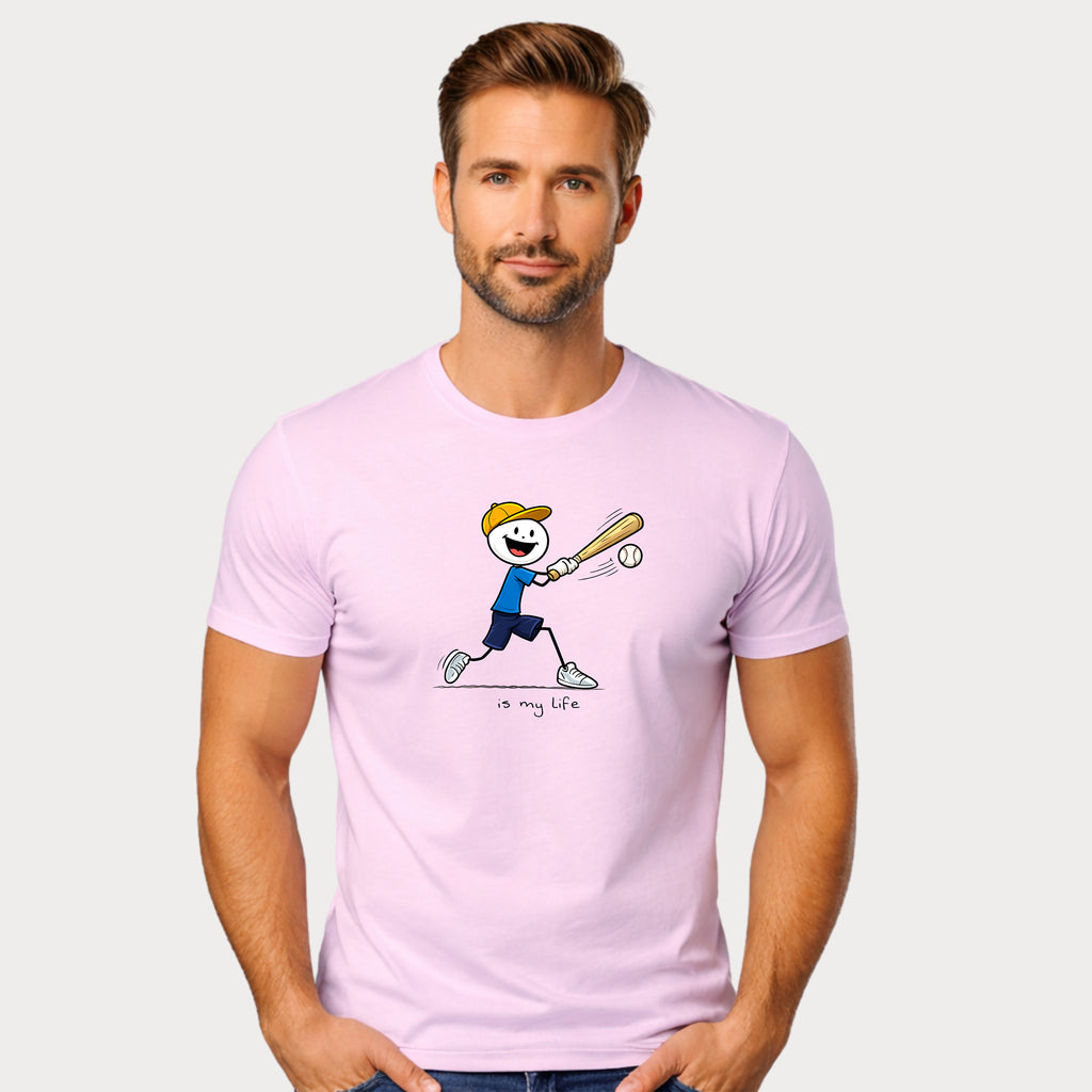 Baseball Figure Short Sleeve T-Shirt