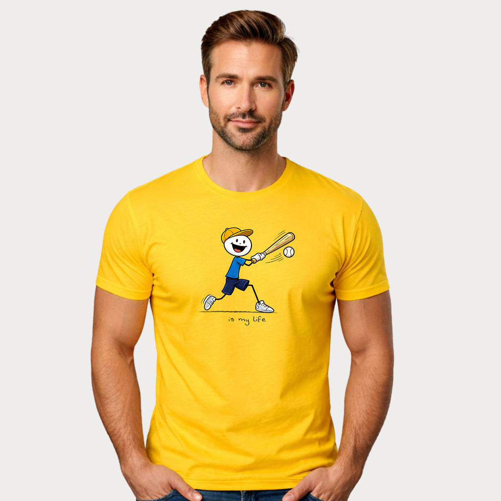 Baseball Figure Short Sleeve T-Shirt