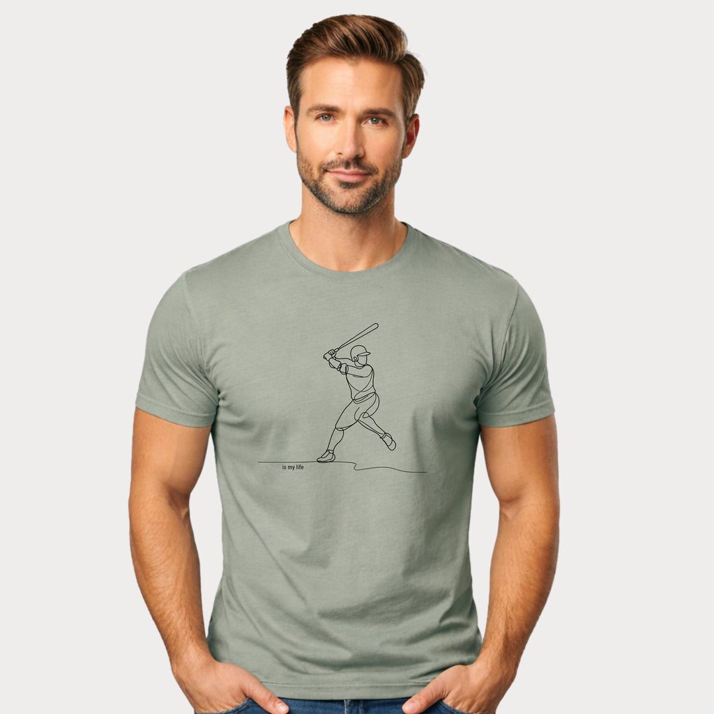 Baseball Outline Short Sleeve T-Shirt