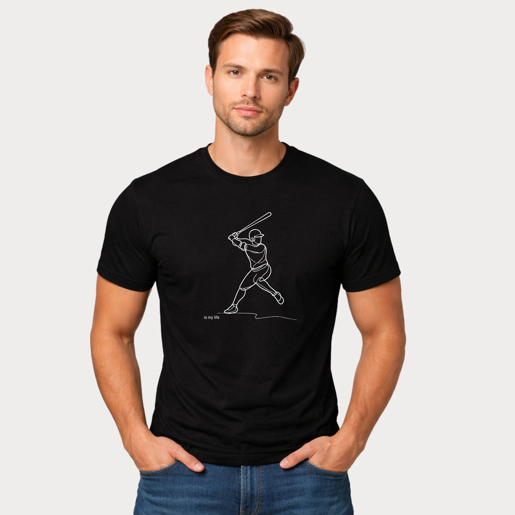 Baseball Outline Short Sleeve T-Shirt