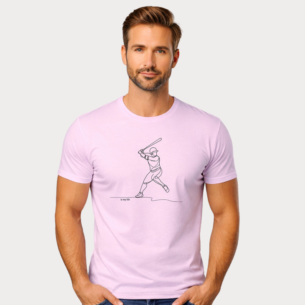 Baseball Outline Short Sleeve T-Shirt