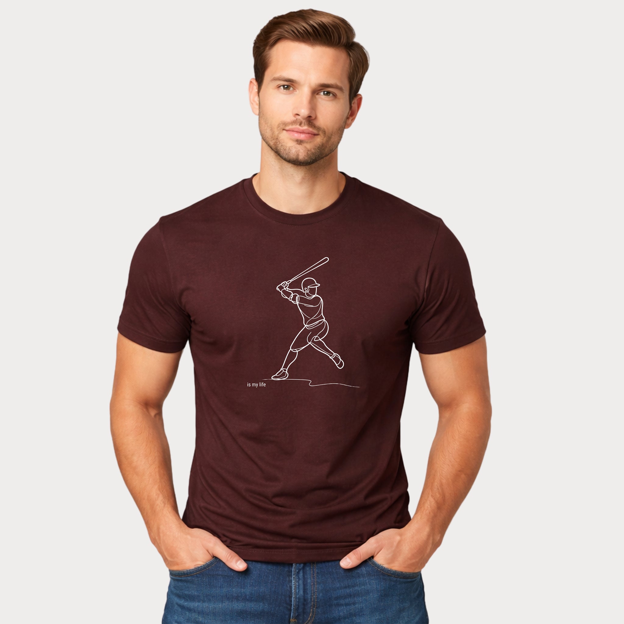 Baseball Outline Short Sleeve T-Shirt