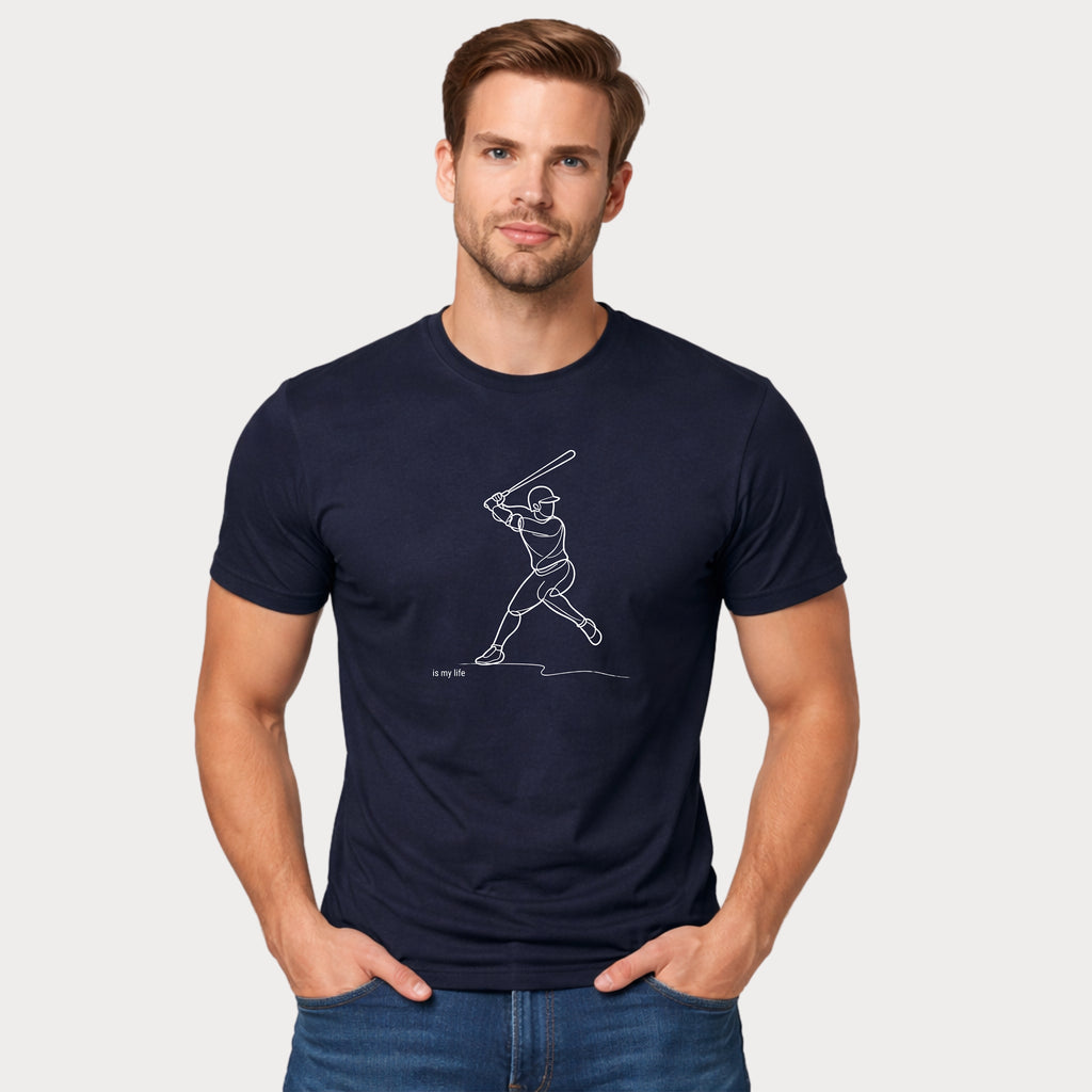 Baseball Outline Short Sleeve T-Shirt