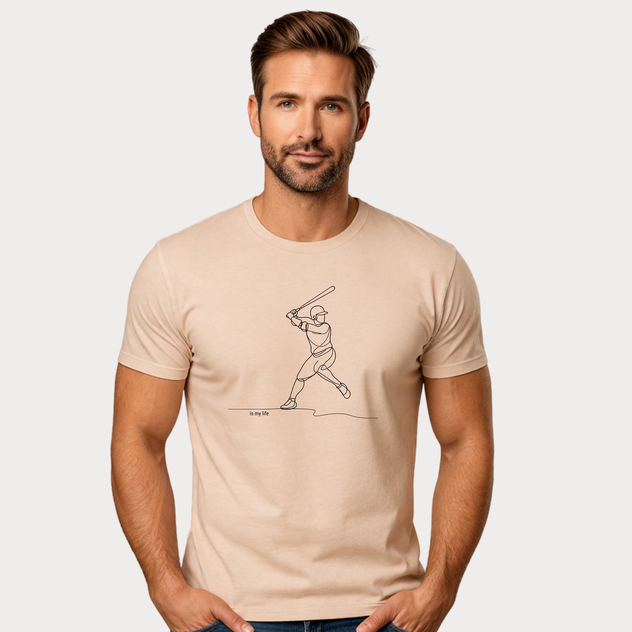 Baseball Outline Short Sleeve T-Shirt